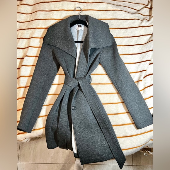 Belted Coat (Gray) | Size Small | Laundry by Design - Picture 1 of 4